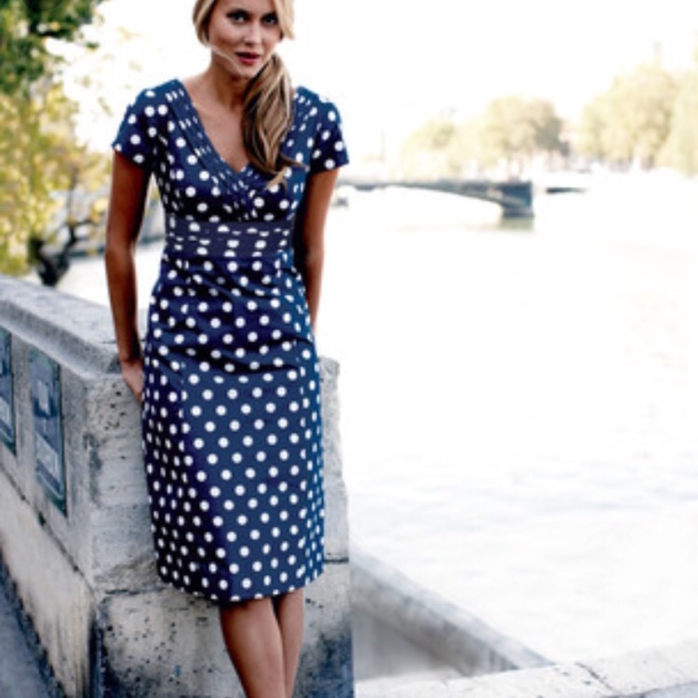 Boden Vintage-Style Polka Dot Dress